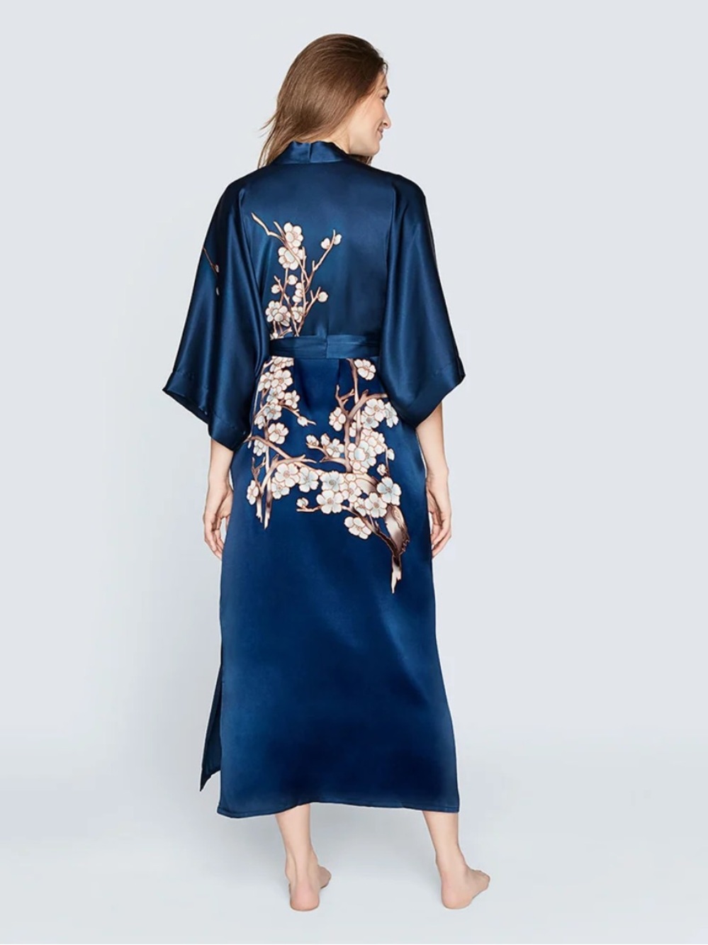 Handpainted 100% Silk Kimono Robe
